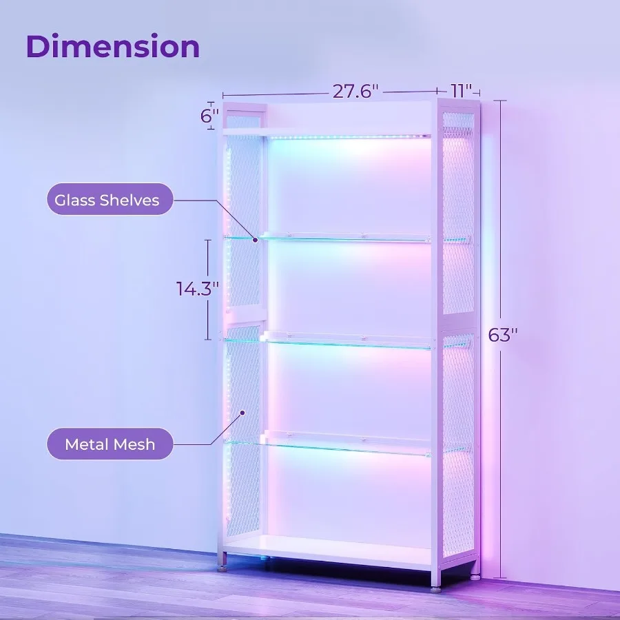 ตู้โชว์พร้อมชั้นวางกระจกแบบเปิ - Lighting บทวิจารณ์และราคา